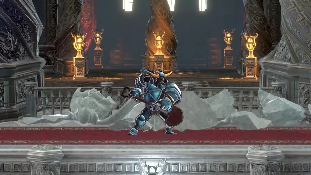 Shovel Knight em Bloodstained: Ritual of the Night
